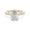 Pear Shape Diamond Pave Ring IGI Certified