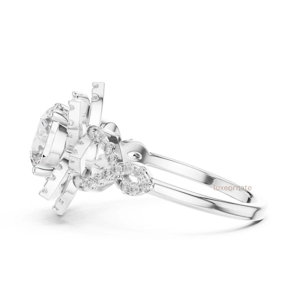 Elegant floral diamond ring for wedding and celebration