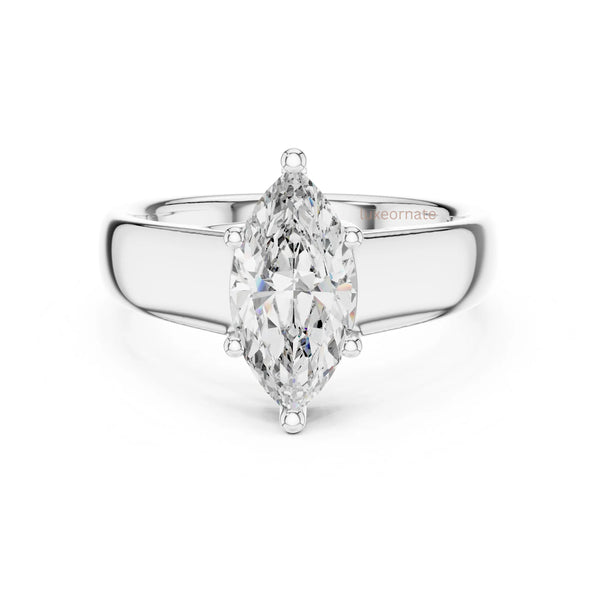 2.00 carat marquise solitaire diamond ring
