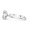 Oval solitaire diamond ring close up fine jewelry product photography