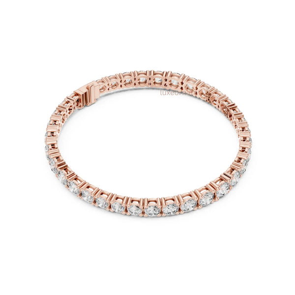 Luxe Brilliance Round Diamond Tennis Bracelet