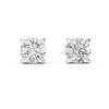 Luxury round cut diamond stud earrings everyday wear jewelry