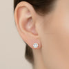 Luxury round cut diamond stud earrings everyday wear jewelry