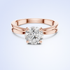 Gold lab grown diamond solitaire ring for women in rose gold gifting ring