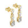 Fancy cut diamond earrings gold statement jewelry for women
