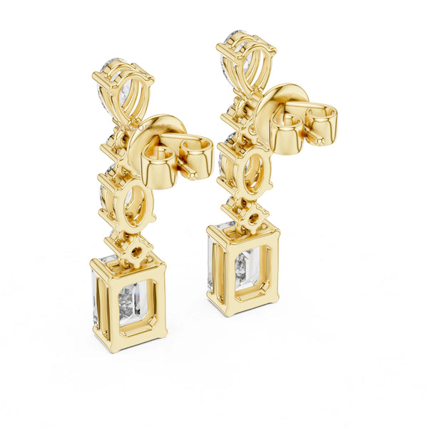 Statement multi cut diamond earrings for brides