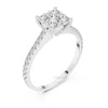 Elegant cushion cluster diamond ring for wedding and anniversary gift