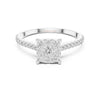 Square Cluster Lab Grown Diamond Ring for gifting jewelry