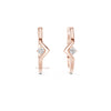 Premium diamond Bali hoop earrings in gold for anniversary and luxury gifting