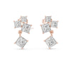 Sustainable lab grown diamond earrings princess cut