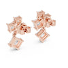 Bridal princess cut lab diamond earrings fine jewelry