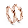 Elegant rose gold diamond hoop earrings modern minimalist style