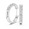 High sparkle round diamond huggie earrings fine jewelry design