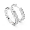 Timeless round diamond hoop earrings gold for women