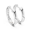 Luxury round diamond hoop earrings gold huggie style for women