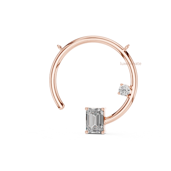 Lab grown diamond arc fancy pendant necklace ethical fine jewelry for womens