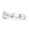 Round cut lab diamond ring side profile showing elevated gallery design