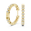 Round Bezel Lab Grown Diamond Hoop Earrings