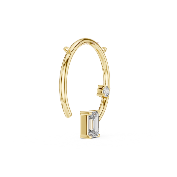 Lab grown diamond arc fancy pendant necklace ethical fine jewelry for womens