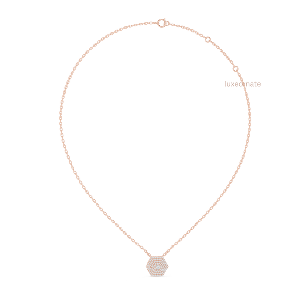 Geometric diamond pendant necklace for women luxury jewelry