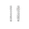 Round Bezel Lab Grown Diamond Hoop Earrings