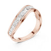 Curved Band Baguette Lab Grown Diamond Ring