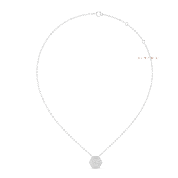 Geometric diamond pendant necklace for women luxury jewelry