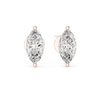 Marquise lab grown diamond stud earrings in rose gold
