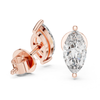 Marquise lab grown diamond stud earrings in rose gold