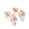 Marquise lab grown diamond stud earrings in rose gold