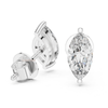 Marquise lab grown diamond stud earrings in white gold