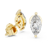 Marquise lab grown diamond stud earrings in yellow gold