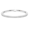 Elegant white gold tennis bracelet with princess cut diamonds 