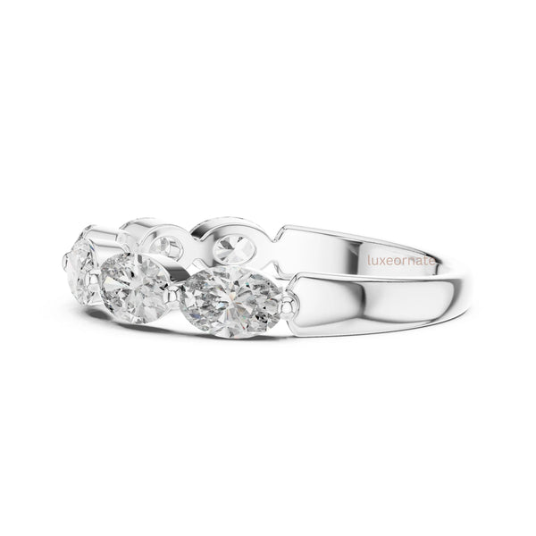 Minimal luxury oval diamond ring with smooth comfort fit band designed for all day wear