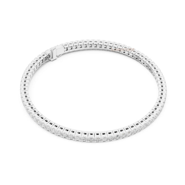 Modern princess cut diamond bracelet jewelry 4.56 carat weight customized jewelry option available