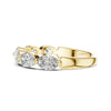 Polished yellow gold oval diamond ring showcasing minimalist design and refined diamond brilliance
