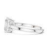 Sustainable lab grown diamond ring with three stone diamond daily wear ring