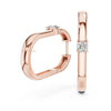 Solitaire Gold Diamond Hoop Earrings
