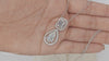 Elegant Halo Diamond Double Drop pendant Necklace