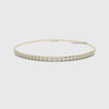 Modern minimalist diamond chain bracelet with lab grown diamonds