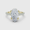 Pear Cut Diamond Engagement Ring – Yellow Gold Pavé