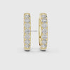 Classic round diamond huggie hoop earrings in yellow gold with brilliant cut diamonds luxury fine jewelry