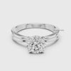Gold lab grown diamond solitaire ring for women in white gold gifting ring