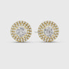 Luxury round diamond double halo stud earring fine jewelry