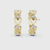 Designer r14k gold heart hoop earrings luxury finish