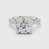 Round Brilliant Diamond Engagement Ring – White Gold Pavé